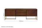 Acacia Wood Effect Media Unit | Brando