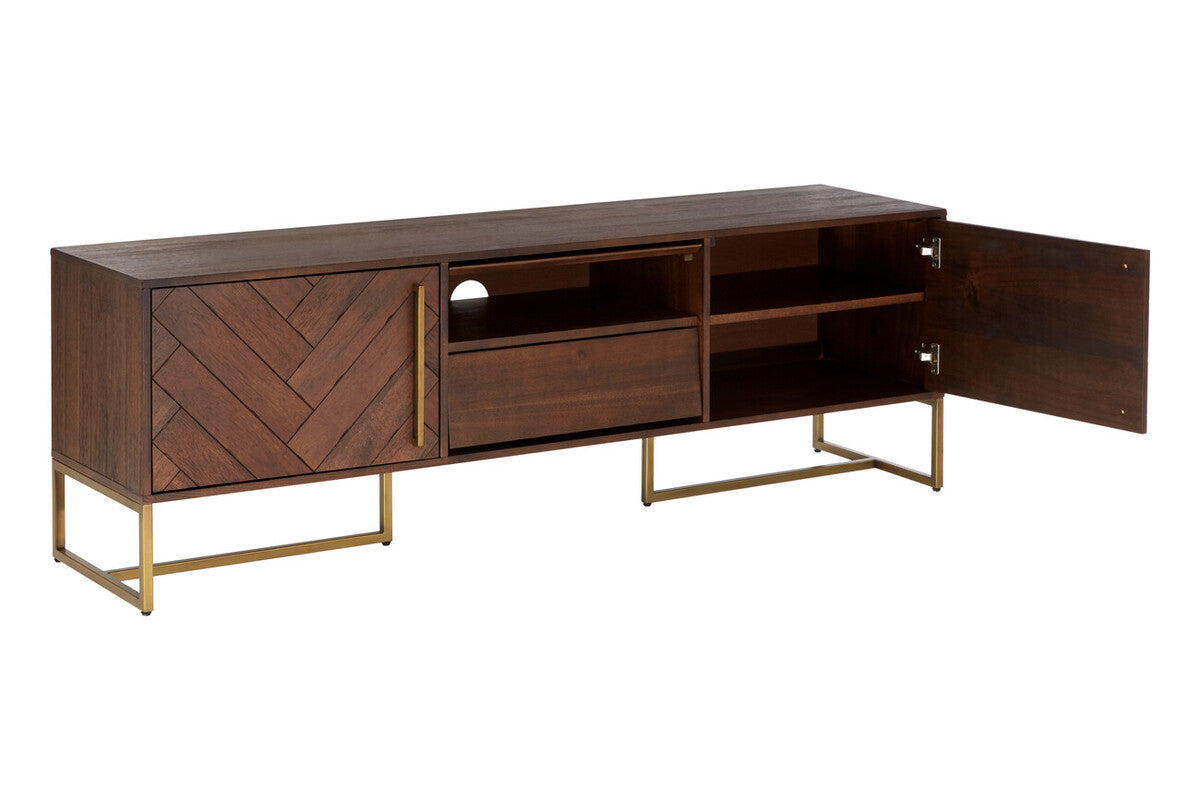 Acacia Wood Effect Media Unit | Brando