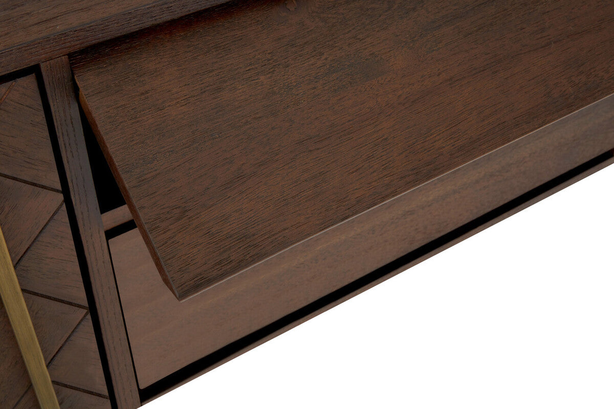 Acacia Wood Effect Media Unit | Brando