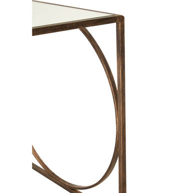 Mirrored Glass Top Nest of 3 Tables with Bronze Finish Metal Frame | Avantis