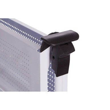 White Rectangular Folding Kitchen Trolley with Storage Basket | Harlow