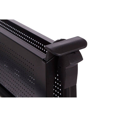 Black Rectangular Folding Kitchen Trolley with 3 Shelves | Harlow