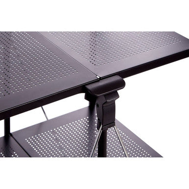 Black Rectangular Folding Kitchen Trolley with 3 Shelves | Harlow