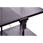 Black Rectangular Folding Kitchen Trolley with 3 Shelves | Harlow