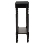 Black Wooden Console Table with Carved Legs and Lower Shelf | Heritage