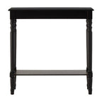 Black Wooden Console Table with Carved Legs and Lower Shelf | Heritage