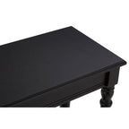 Black Wooden Console Table with Carved Legs and Lower Shelf | Heritage