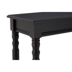 Black Wooden Console Table with Carved Legs and Lower Shelf | Heritage