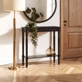 Black Wooden Console Table with Carved Legs and Lower Shelf | Heritage