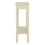 White Wooden Ivory Rectangular Console Table | Heritage