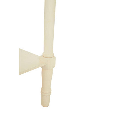 White Wooden Ivory Rectangular Console Table | Heritage