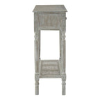 Grey Wash Wooden 2 Drawer Rectangular Console Table | Heritage