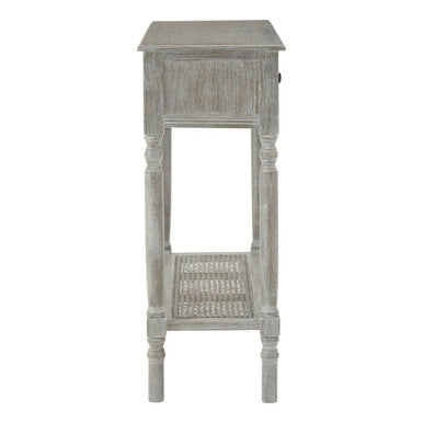 Grey Wash Wooden 2 Drawer Rectangular Console Table | Heritage