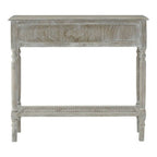 Grey Wash Wooden 2 Drawer Rectangular Console Table | Heritage