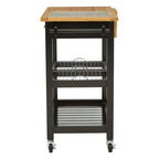 Harlow Glenn Wide Kitchen Trolley with Granite Top