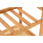 Natural Bamboo One Drawer Kitchen Trolley with Stainless Steel Worktop | Harlow