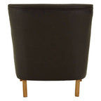 Brown Leather Effect Armchair | Trinity