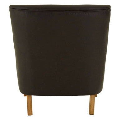 Brown Leather Effect Armchair | Trinity