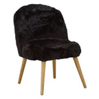 Black Fur Effect Chair | Cabaret