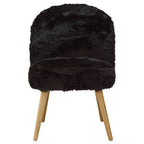 Black Fur Effect Chair | Cabaret