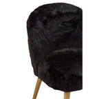 Black Fur Effect Chair | Cabaret