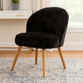 Black Fur Effect Chair | Cabaret