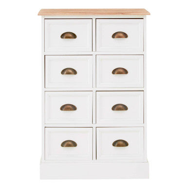 White 8 Drawers Chest | Austin