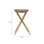Gold Finish Folding Tray Table | Reza