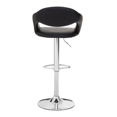 Black Faux Leather Bar Chair | Taylor