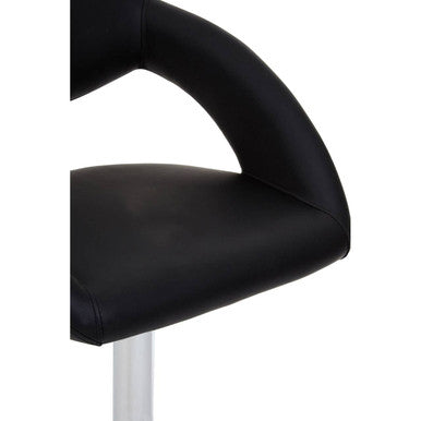 Black Faux Leather Bar Chair | Taylor