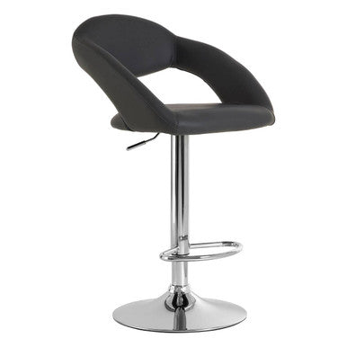 Grey Faux Leather Bar Chair | Taylor