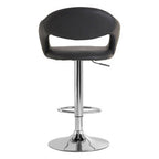 Grey Faux Leather Bar Chair | Taylor