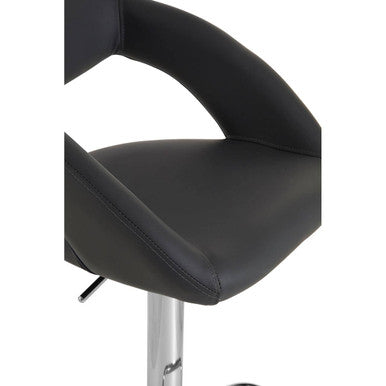 Grey Faux Leather Bar Chair | Taylor