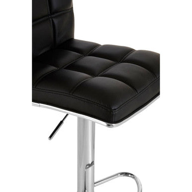Black Faux Leather Bar Chair | Tavor