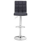 Grey Faux Leather Bar Chair | Tavor