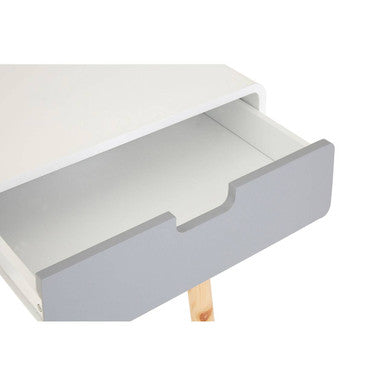 White and Natural Console Table with 2 Drawers | Milo