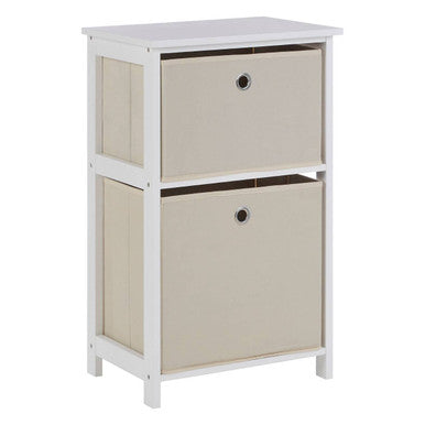 2 Natural Fabric Drawers Cabinet | Lindo
