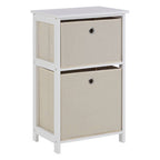 2 Natural Fabric Drawers Cabinet | Lindo