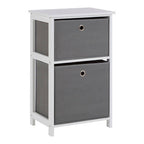 2 Grey Fabric Drawers Cabinet | Lindo
