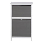 2 Grey Fabric Drawers Cabinet | Lindo