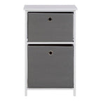 2 Grey Fabric Drawers Cabinet | Lindo