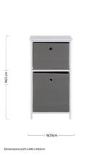 2 Grey Fabric Drawers Cabinet | Lindo