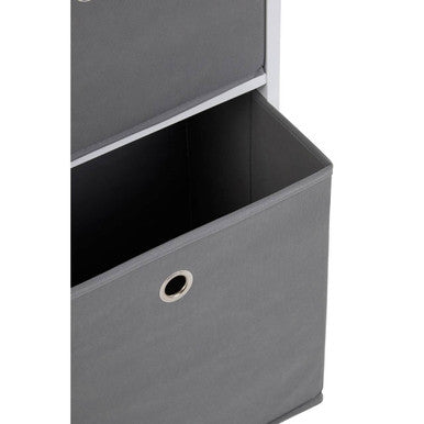 2 Grey Fabric Drawers Cabinet | Lindo