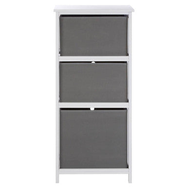 3 Grey Fabric Drawers Cabinet | Lindo