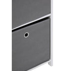 3 Grey Fabric Drawers Cabinet | Lindo
