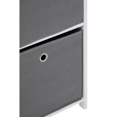 3 Grey Fabric Drawers Cabinet | Lindo