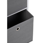 3 Grey Fabric Drawers Cabinet | Lindo
