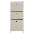3 Natural Fabric Drawers Cabinet | Lindo