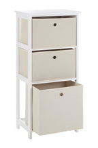 3 Natural Fabric Drawers Cabinet | Lindo