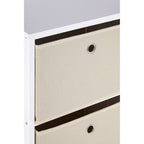 3 Natural Fabric Drawers Cabinet | Lindo